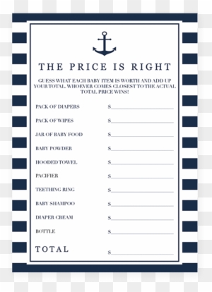 The Price Is Right Game Cards For Boy Baby Shower By - Price Is Right Baby Shower Game