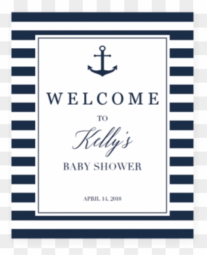 Nautical Baby Shower Welcome Sign Printable - Message In A Bottle Baby Shower Template