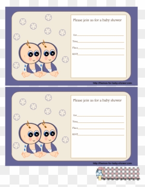 Printable Baby Shower Invitations Twins
