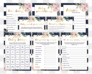 Floral Baby Shower Game Bundle For Girl By Littlesizzle - Baby Shower Floral Baby Shower Game Bundle For Girl By Littlesizzle - Baby Shower