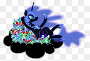Abydos91, Candy, Cloud, Crossed Legs, Eating, Nightmare - Mlp Nightmare Moon Happy