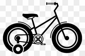 Cycling Kid Bike, Bike, Bicycle, Biking, Sports, Cycling - Bike With Training Wheels Clipart