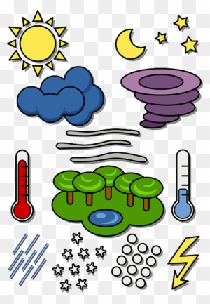 Lightning Weather, Symbols, Temperature, Rain, Snow, - Weather Chart