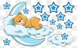Stickers For Kids - Oso En Una Nube