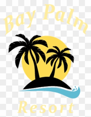Bay Palm Resort - Palm Tree Illustration Vector