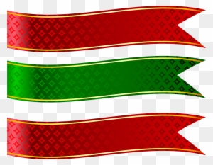 Green And Red Banners Set Png Clipart Picture - Banner Shapes Png