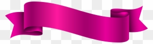 Pink Banner Transparent Png Clip Art Image - Pink Banner Ribbon Png