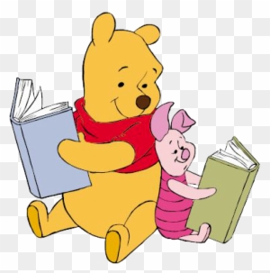 Classics Clipart Piglet - Winnie The Pooh Reading A Book