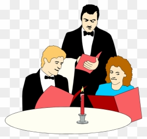 Easy Ordering - Waiter Serving Clipart