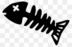 Clipart Simple Fish Skeleton Clip Art - Cartoon Fish Bone