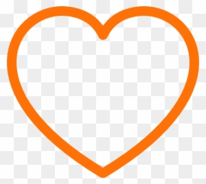 Orange Love Heart Outline