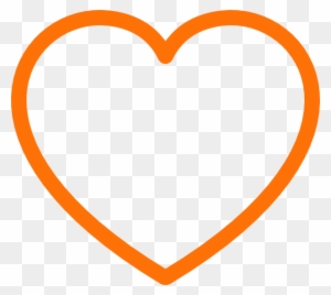 Orange Love Heart Outline