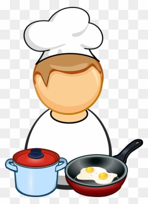 Comic Characters Cook Cooking Egg Food Fry - Pan Cooking Clipart