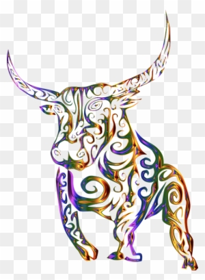 Tribal, Bull, Cow, Abstract, Line Art - T Shirt Design Png Tribes
