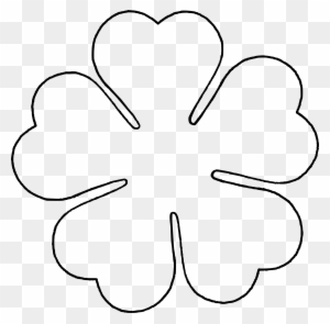 Flower Love Five Petal Template By @baj, A Flower Template - 6 Petal Flower Template