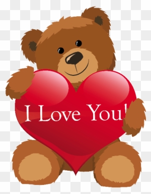 Happy Valentine Quotes Red Love Hearts Flowers Roses - Teddy Bear Love Png