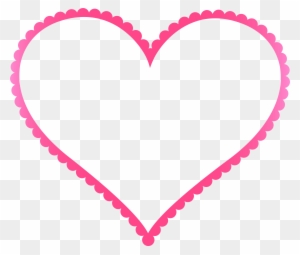 Pink Heart Border Frame Transparent Png Clip Art - Heart Border Png