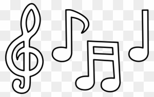 Music Notes Symbols Clip Art - Music Notes Coloring Pages