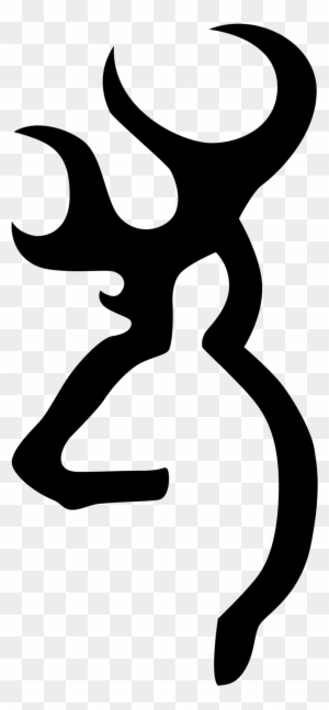 Browning Deer Head Clipart Black And White - Browning Buck And Doe Heart -  Free Transparent PNG Clipart Images Download