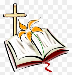 Bible Christian Cross Religious Text Clip Art - Christian Cross And Bible
