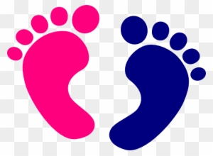 Baby Foot Clipart Ba Feet Clip Art At Clker Vector - Pink Baby Feet Clipart