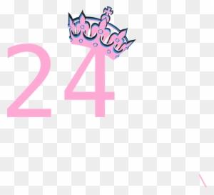 Number Drawing Clip Art - Number 24 In Pink - Free Transparent PNG