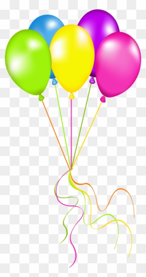 Birthday Clipart, Card Birthday, Birthday Wishes, Happy - Neon Balloons Clipart