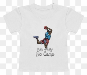 T-shirt Bébé Manches Courtes No Play No Game Manches - Cartoon Basketball Player Dunking