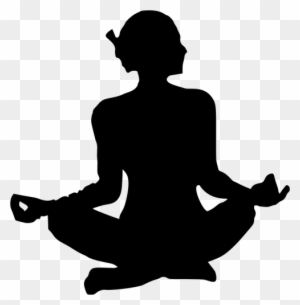 Meditation Clipart Acceptance - Yoga Pose Silhouette Woman