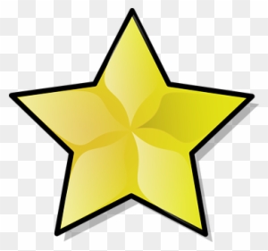 Star, Yellow, Shape, Gold, Border, Black - Hollywood Star Clip Art