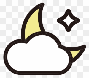 Clouds, Cloudy, Hazy, Moon, Lunar, Weather Icon, - Cloud