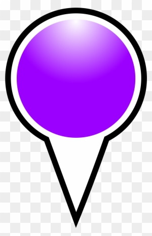 Clipart - Google Maps Purple Marker Png