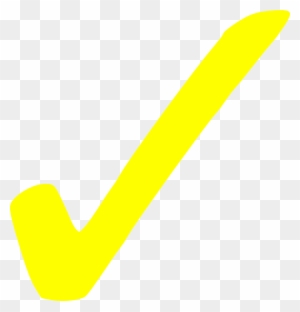 Transparent Yellow Checkmark Clip Art - Check Mark