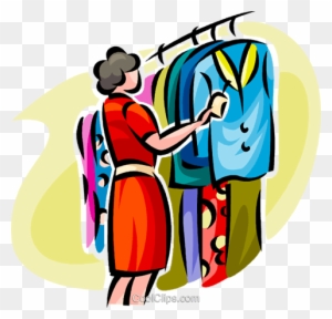 Cliparts Clothes Shopping - Clothes In Store Clipart