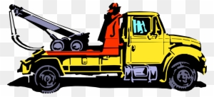 Vector Illustration Of Tow Truck Wrecker Recovery Vehicle - Tow Truck Clip Art