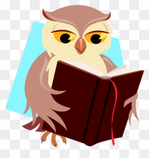 Unless You're Already Famous For Something Else - Owl Reading A Book Clipart