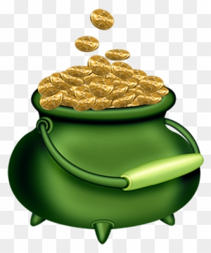 St Patricks Day Clip Art Pot Gold - Pot Of Gold .png