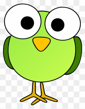 Green Googley-eye Bird - Birds Eye View Clipart