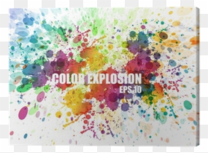 Abstract Colorful Splash Watercolor Background Canvas - Color Splash Background
