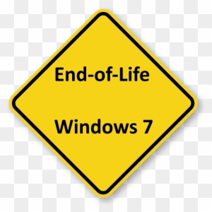 Microsoft Windows 7 End Of Life - Don T Text And Drive Sign