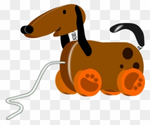 Dog Pull Toy Vector Image - Toy Dog Clipart