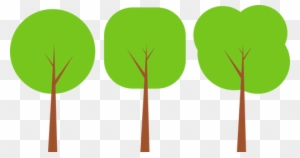 Flat Trees - Cartoon Trees In A Row
