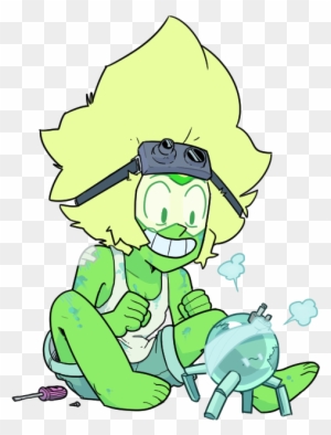 Green Fictional Character Cartoon Clip Art Leaf Organism - Steven Universe Peridot Fanart