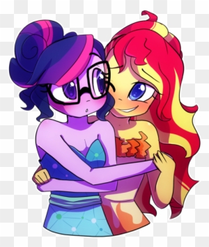 Sunset Shimmer And Twilight Sparkle Rule - Mlp Equestria Girls Rule 34 - Free Transparent PNG