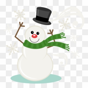 Windy Snowman Svg Scrapbook Title Winter Svg Cut File - Snowman Svg File Free