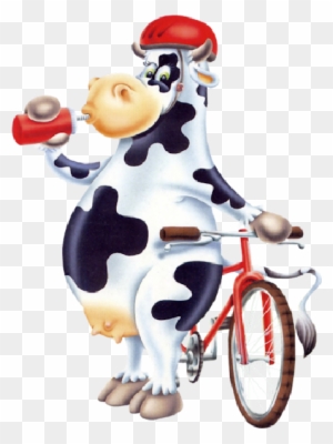 Caroline's Treasures Tappetino Per Mouse Con Mucca In Bicicletta - Multicolore, Usabile Come Presina O Sottopentola