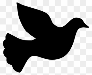 Dove Pigeon Silhouette Black Bird Flying P - Dove Clip Art Silhouette