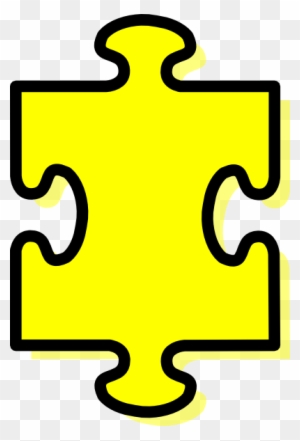 Yellow Puzzle Piece Clip Art Icon - Autism Puzzle Piece Clipart