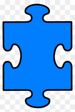 Puzzle Piece Blue Clip Art At Clker Com Vector Clip - Blue Puzzle Piece Clipart