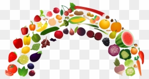 Download Food Clip Art - Fruit And Vegetable Rainbow